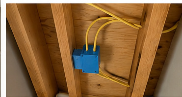 Planning the wiring route along the joists